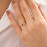 14k Gold | Curb Chain Stacking Band Ring