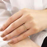 14k Gold | Curb Chain Stacking Band Ring