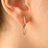 14k Gold | Infinity Circle Earrings with Zircon Gemstone