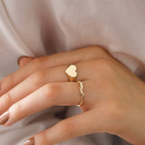 14k Gold | Twist Bagel Ring