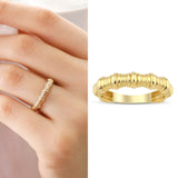 14k Gold | Loop Texture Ring