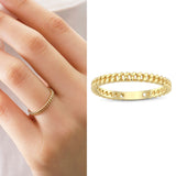 14k Gold | Herringbone Ring