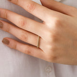 14k Gold | Herringbone Ring