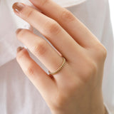 14k Gold | Herringbone Ring