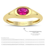 14k Gold | Magenta Ring w/ Zircon Gemstone