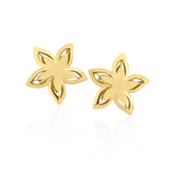 14k Gold | Dainty Star Flower Earrings