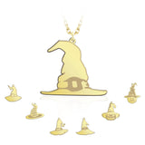 14k Gold | Tiny Witch Hat Necklace