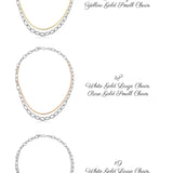 14k Gold | Graduated Oval Link and Curb Chain Layering Necklace