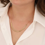 14k Gold | Thin Cuban Chain & Paperclip Necklace