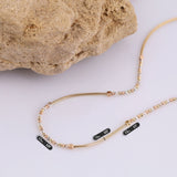 14k Gold | Tri-Color Laser Cut Beaded Franco Mesh Chain Necklace