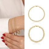 14k Gold | Double Curb Chain Bracelet