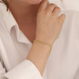 14k Gold | Double Curb Chain Bracelet