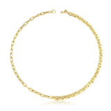 14k Gold | Virola Chain and Paperclip Chain Necklace