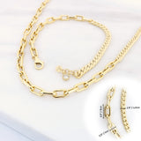 14k Gold | Paperclip Chain & Curb Chain Necklace