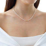 14k Gold | Pearl Eternity Beaded Necklace