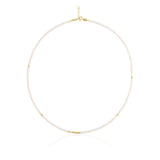 14k Gold | Pearl Eternity Beaded Necklace