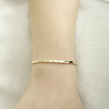 14k Gold | Rectangular Box Link Bracelet