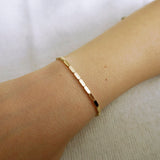 14k Gold | Rectangular Box Link Bracelet