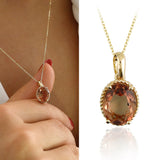 14k Gold | Diaspore Gemstone Necklace