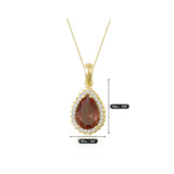 14k Gold | Gem Bezel Diaspore Teardrop Necklace