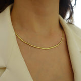 14k Gold | 2.5mm Snake Necklace with Sailor Clasp