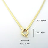 14k Gold | 2.5mm Snake Necklace with Sailor Clasp