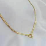 14k Gold | 2.5mm Snake Necklace with Sailor Clasp