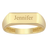 14k Gold | Wide Band Engravable Ring