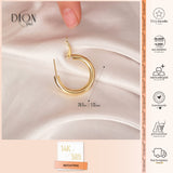 14k Gold | Thick Sturdy Hoop Earrings