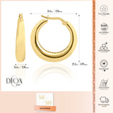 14k Gold | Bold Round Hoop Earrings