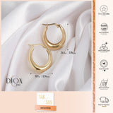 14k Gold | Bold Oval Hoop Earrings