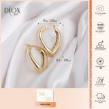 14k Gold | Bold Dome Edge Hoop Earrings