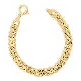 14k Gold | Heavy Cuban Chain Bracelet with Sailor Clasp