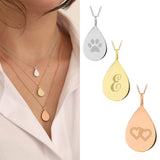 14K Gold Flat Teardrop Urn Necklace