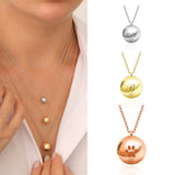 14K Gold Ball Urn Necklace