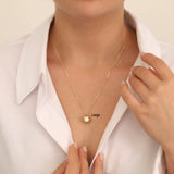 10K Gold Ball Urn Necklace