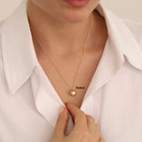 14K Gold Ball Urn Necklace