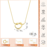 14k Gold | Circle Rope Knot Necklace