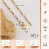 14k Gold | 5.5mm Rolo Chain Charm Necklace