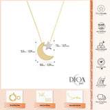 14k Gold | Moon and Star Necklace