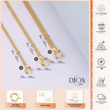 14k Gold | Bismarck Mesh Chain Necklace with Sailor Clasp & Charm