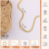 14k Gold | Double Curb Chain with Sailor Lock and Charm