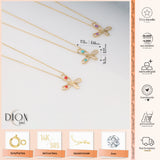 14k Gold | Enamel & Ubic Zirconia Butterfly Necklace