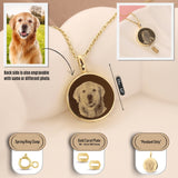 14K Gold Personalized Photo Disc Urn Necklace