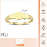 14k Gold | Hexagon Initial Ring