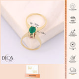 14k Gold | Emerald & Ruby Reversible Ring