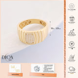 14k Gold | Striped Band Ring