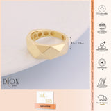 14k Gold | Geometric Shaped Thick Statement Ring