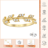 8k - 14k - 18k Gold | Diamond Leaf Ring