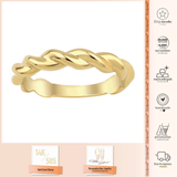 14k Gold | Twisted Rope Wavy Ring